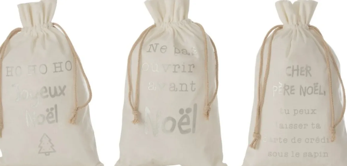 J-Line Zak Kerst Frans Velvet Medium Assortiment Van 3 Sale