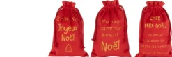 J-Line Zak Kerst Frans Velvet Rood Small Assortiment Van 3 Shop