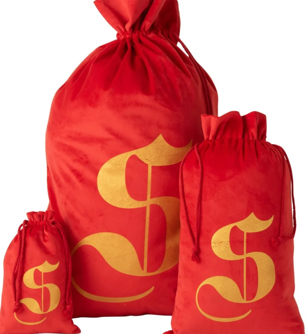 J-Line Zak Kerst S Velvet Rood Large Best Sale