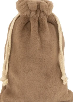 J-Line Zak Kerst Zacht Textiel Bruin Small - 4 Stuks Hot