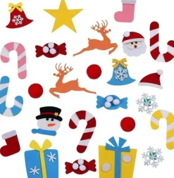 Hs J.S & I.R Vilten Kerstboom – Kinderen – Klittenband – Kinderkerstboom – Kerstboom Voor Kinderen – Kerstcadeau – Speelgoed – Versiering – Muurboom Hot