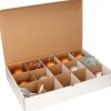 Bellatio Decorations Kerstspullen Opbergers^Kerstballen Opbergbox - Vakjesdoos Voor 15 Kerstballen Van 10 Cm