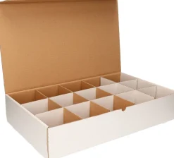 Bellatio Decorations Kerstspullen Opbergers^Kerstballen Opbergbox - Vakjesdoos Voor 15 Kerstballen Van 10 Cm