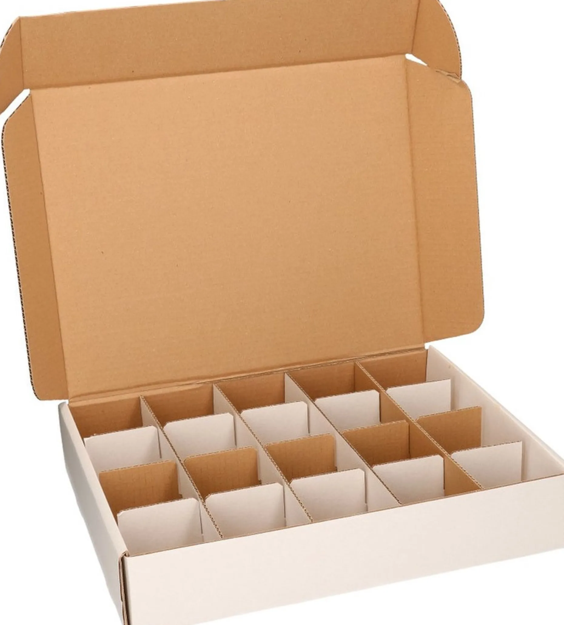 Bellatio Decorations Kerstspullen Opbergers^Kerstballen Opruimen/Opbergen - 1X Opberg Box / Vakjesdoos/ Opbergbox Karton Voor 20 Kerstballen Van 8 Cm