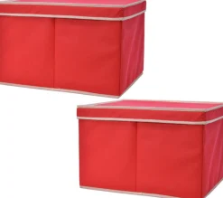 Bellatio Decorations Kerstspullen Opbergers^Kerstballen Opruimen Opbergdozen Voor 24 Kerstballen Van 8 Cm - Kerstballen Opruimen/Opbergen