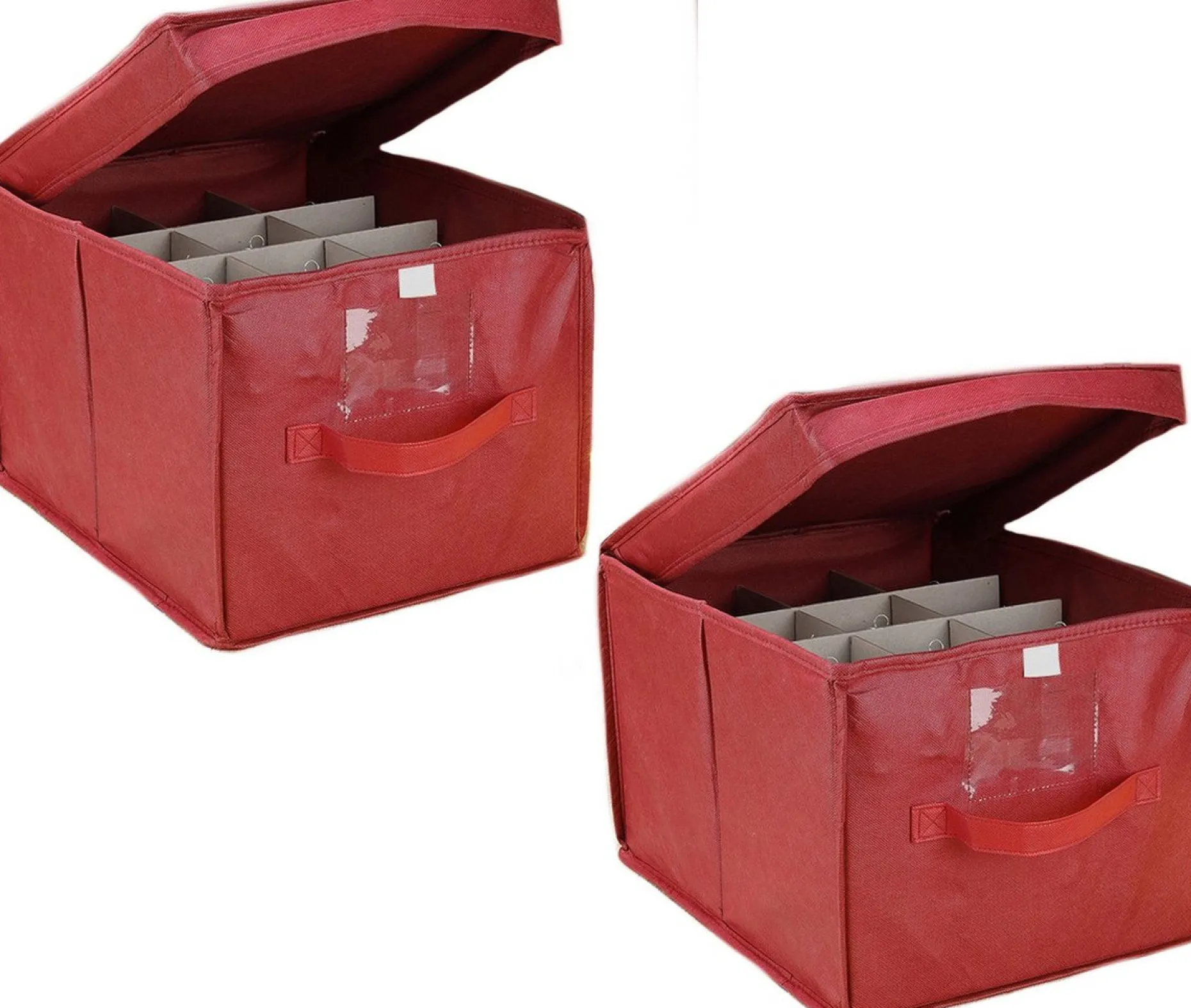 Bellatio Decorations Kerstspullen Opbergers^Kerstballen Opruimen/Opbergen Opbergbox Voor 24 Kerstballen 30 X 39 - Kerstballen Boxen/Dozen