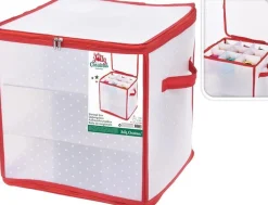 Merkloos Kerstspullen Opbergers^Kerstballen Opruimen/Opbergen Opbergboxen 31 X 31 X 31 Cm - Kerstversiering Opbergdozen Voor 27 Kerstballen