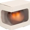 Bellatio Decorations Kerstspullen Opbergers^Kerstbal Verpakken 2X Doosjes Met Venster 12 X 9 X 10 Cm - Speciale/Luxe Kerstballen Verpakkingen/Opbergdoosjes