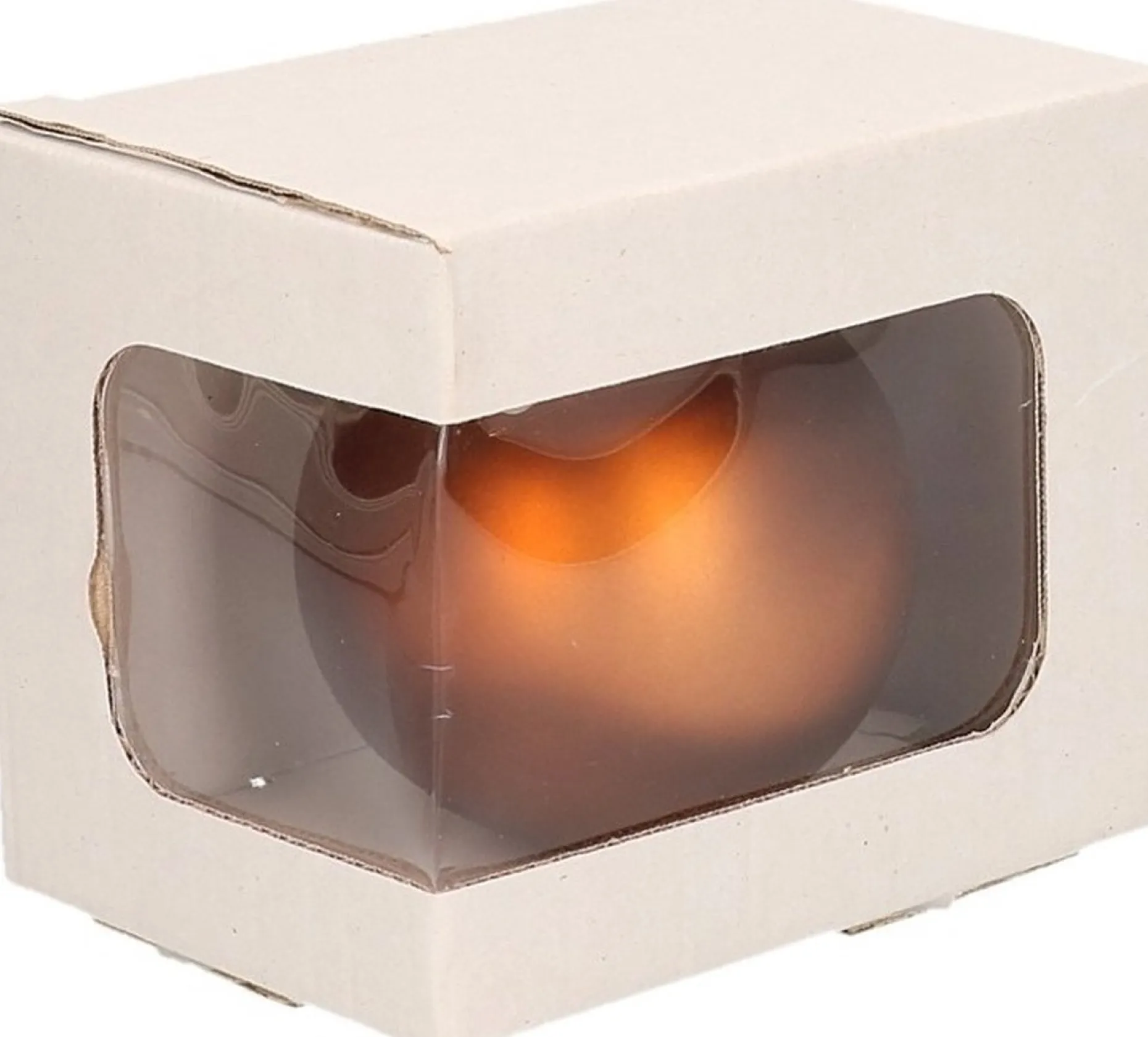 Bellatio Decorations Kerstspullen Opbergers^Kerstbal Verpakken 2X Doosjes Met Venster 12 X 9 X 10 Cm - Speciale/Luxe Kerstballen Verpakkingen/Opbergdoosjes
