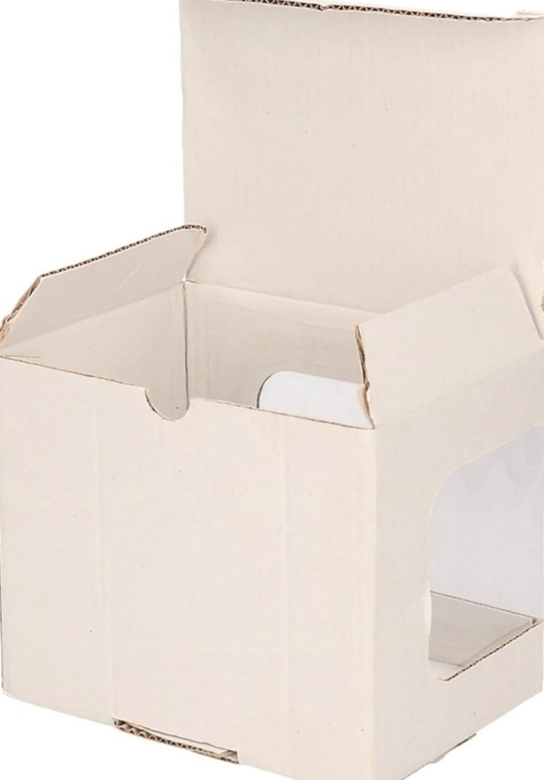 Bellatio Decorations Kerstspullen Opbergers^Kerstbal Verpakken 2X Doosjes Met Venster 12 X 9 X 10 Cm - Speciale/Luxe Kerstballen Verpakkingen/Opbergdoosjes