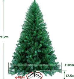 Alizendeh Kunstkerstbomen^Kerstboom 210 Cm - 750 Flexibel Te Vormen Takken - Zeer Dicht Takkenstelsel - Eenvoudige Opbouw Zonder Gereedschap - Onderhoudsvriendelijk En Herbruikbaar - Kunstkerstboom Net Echt - Volle Kerstboom- Groen