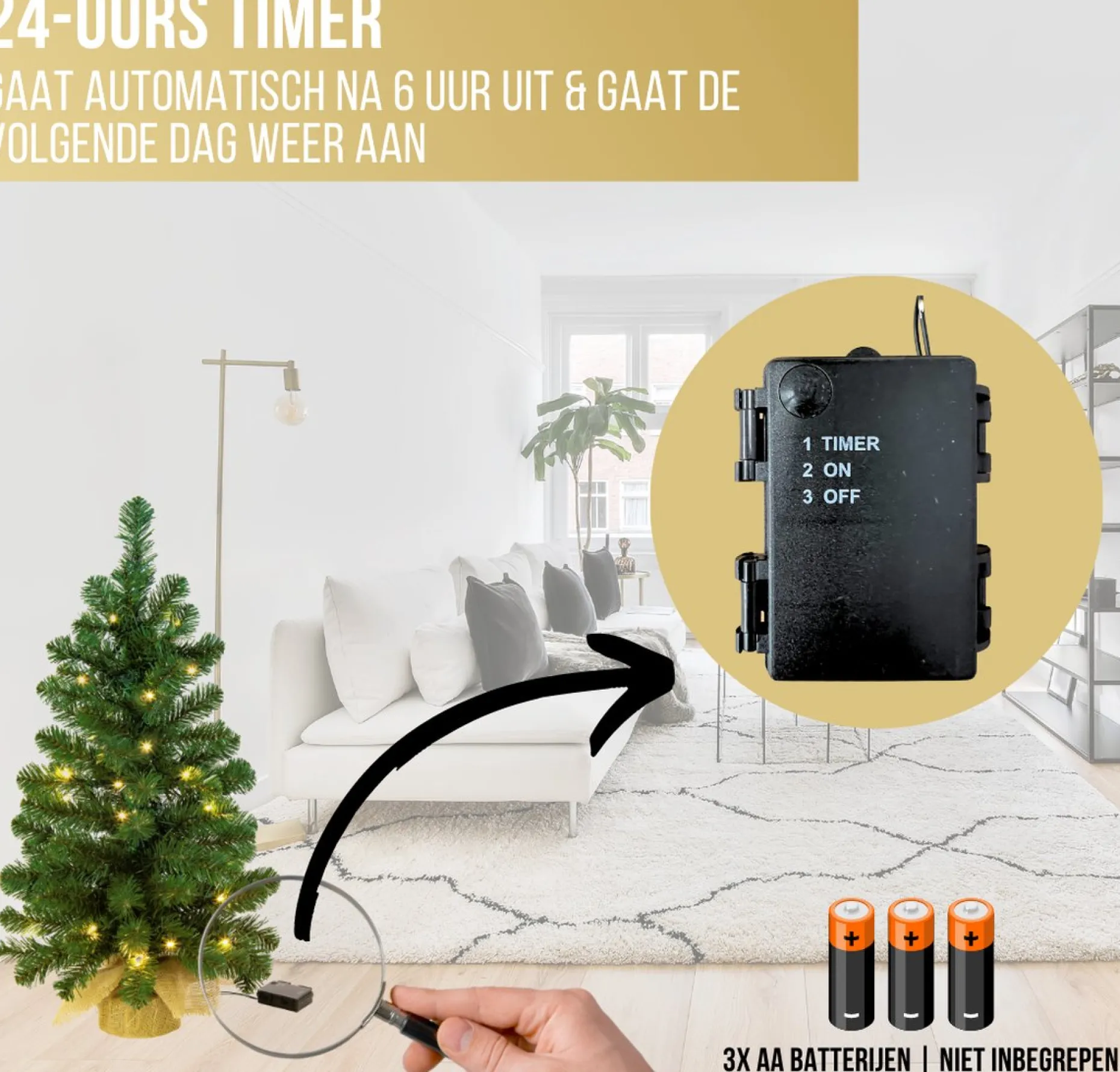 Excellent Trees Kunstkerstbomen^Kerstboom ® Led Jarbo 75 Cm Met Verlichting - Luxe Uitvoering - 55 Lampjes