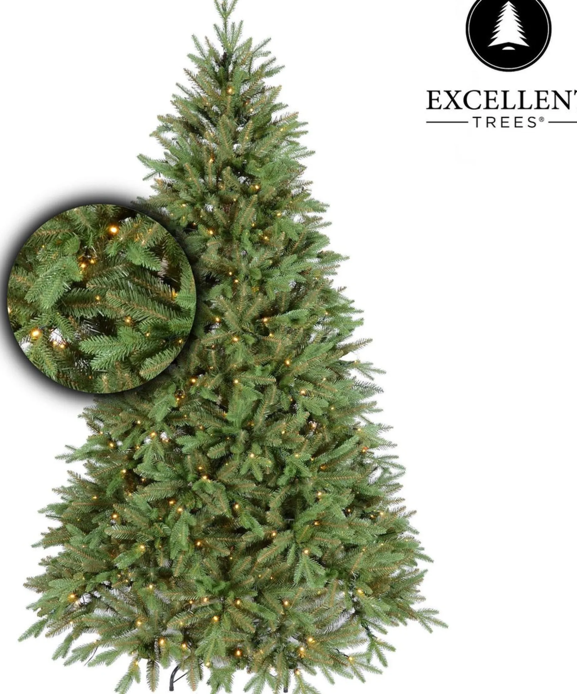 Excellent Trees Kunstkerstbomen^Kerstboom ® Led Ulvik Met Verlichting - Luxe Uitvoering - 250 Lampjes 150 Cm