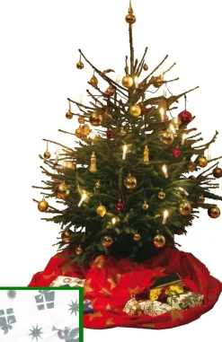 Dutch Flower Lady Kerstboomstandaarden^Kerstboomhoes Wit-Zilvergrijs