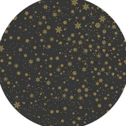vloerkledenopvinyl.nl Kerstboomstandaarden^Kerstboom Kleed Rok | Sneeuwvlokjes Zwart Geel