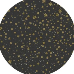 vloerkledenopvinyl.nl Kerstboomstandaarden^Kerstboom Kleed Rok | Sneeuwvlokjes Zwart Geel