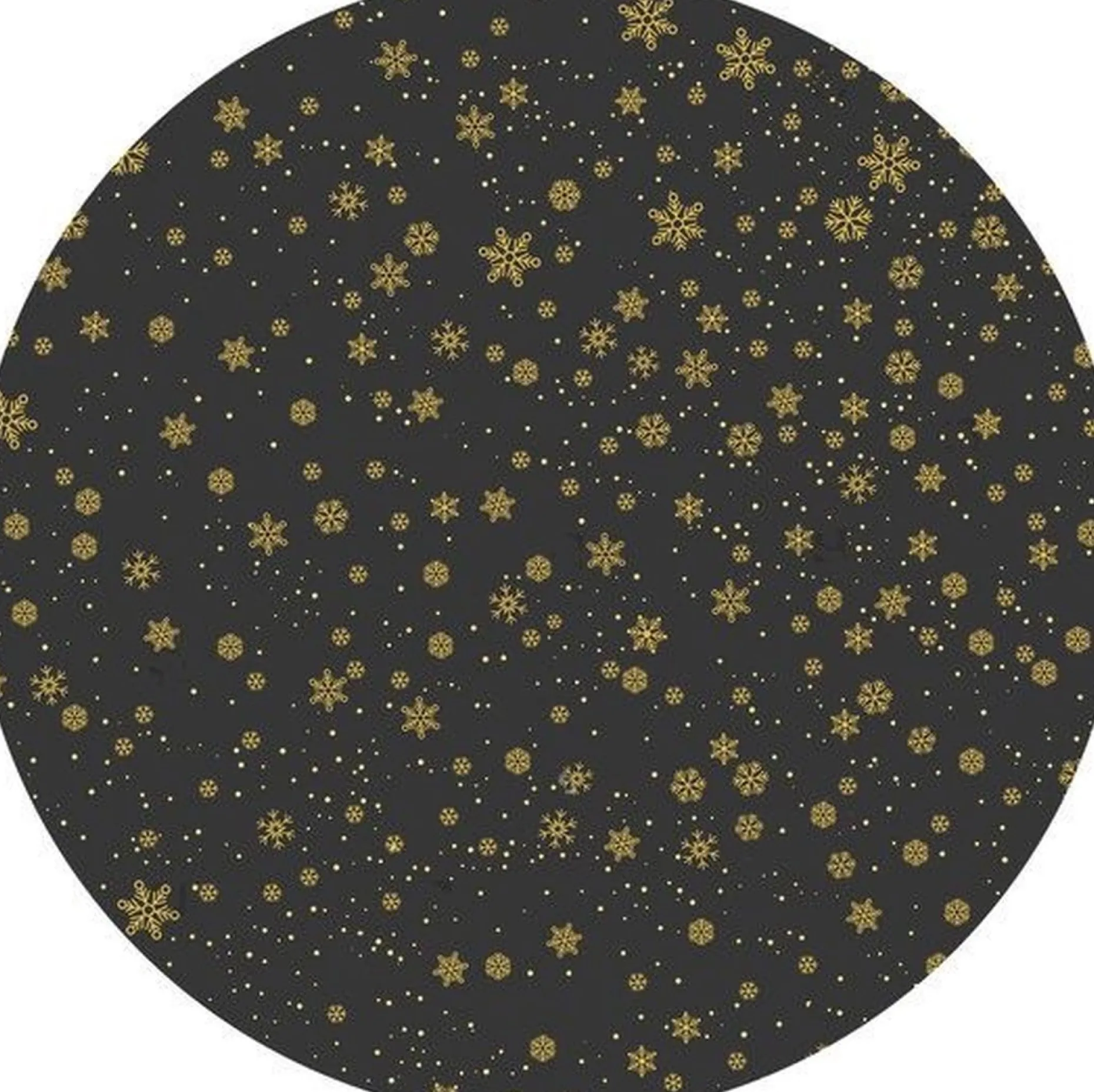 vloerkledenopvinyl.nl Kerstboomstandaarden^Kerstboom Kleed Rok | Sneeuwvlokjes Zwart Geel