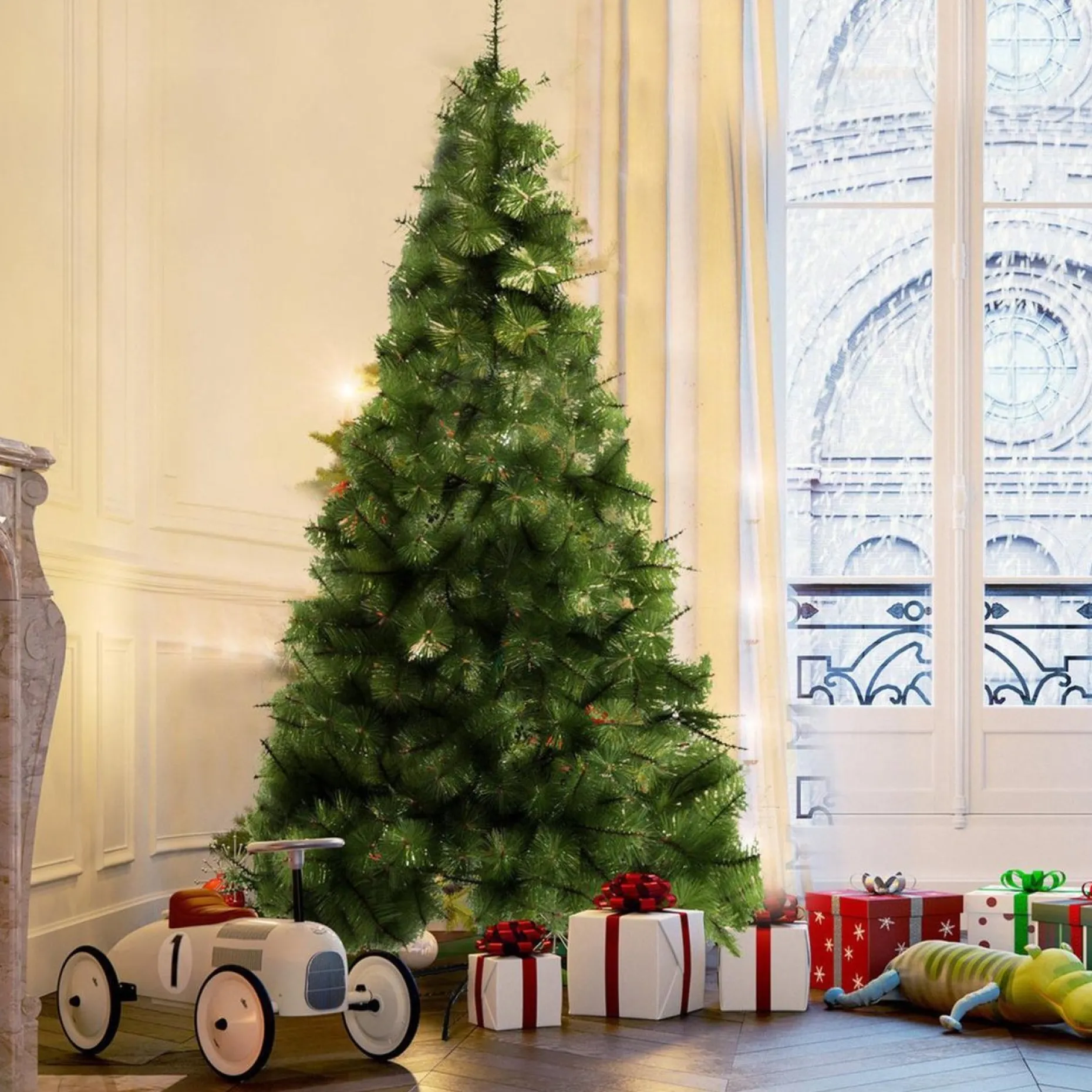 ChristmasGoodz Kunstkerstbomen^Kerstboom - Kunstkerstboom - Kunstkerstboom 210 Cm - H 210 X B 90 Cm