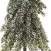 Amazing Rhino Kerstboompje Mini Op Houtblok - Bedekt Met Sneeuw - 23 Cm - Decoractie Kerst Outlet
