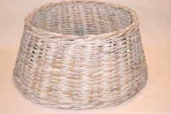 Denlop Kerstboomstandaarden^Kerstboomring Wit Rotan Split Kubu Kerstboomrok
