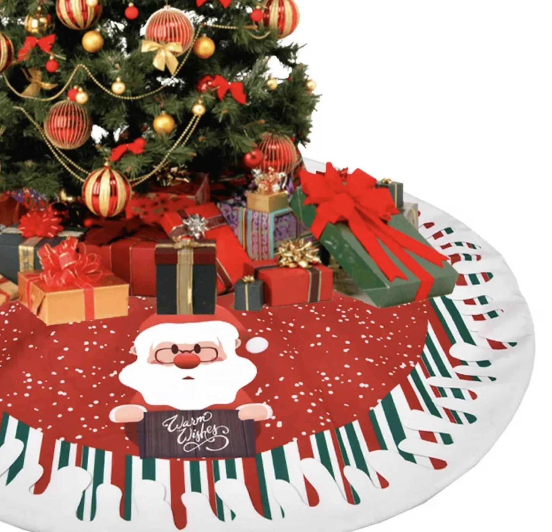 Without lemon Kerstboomstandaarden^Kerstboom Rok - Binnenhuis Decoratie - Kerst Decoratie Vloerkleed - s - Rond Kerstkleed - Onder Kerstboom - 80Cm