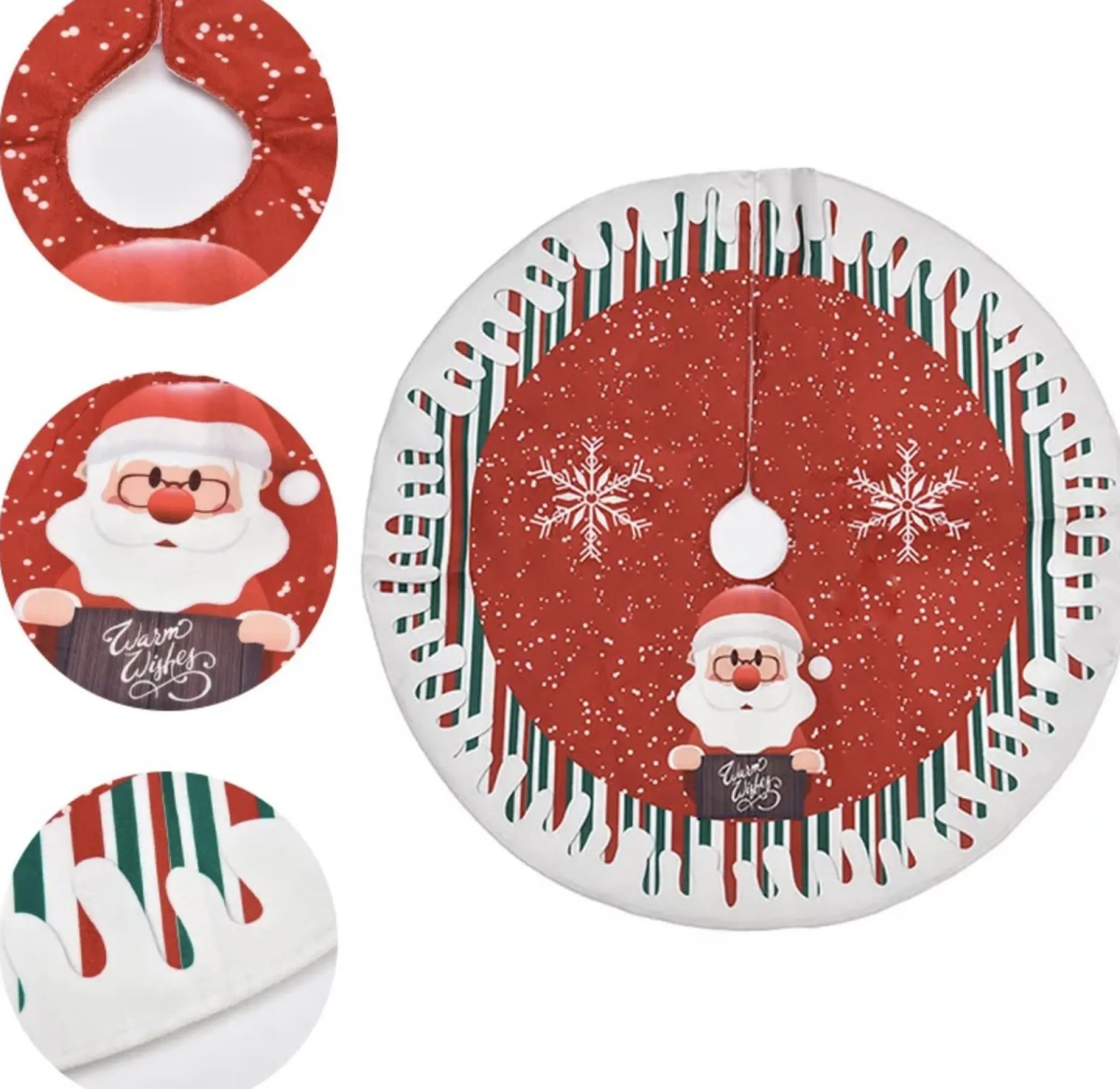 Without lemon Kerstboomstandaarden^Kerstboom Rok - Binnenhuis Decoratie - Kerst Decoratie Vloerkleed - s - Rond Kerstkleed - Onder Kerstboom - 80Cm