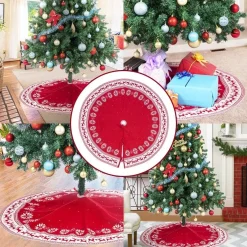 Selwo Kerstboomstandaarden^Kerstboomrok, 122 Cm Gebreide Kerstboomdeken, Kerstdecoratie, Rok, Kerstboomdeken, Kerstboomdecoratie, Decoratie Voor Thuis, Kerstfeest, Decoratie