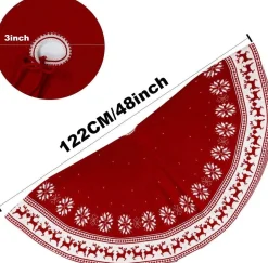 Selwo Kerstboomstandaarden^Kerstboomrok, 122 Cm Gebreide Kerstboomdeken, Kerstdecoratie, Rok, Kerstboomdeken, Kerstboomdecoratie, Decoratie Voor Thuis, Kerstfeest, Decoratie