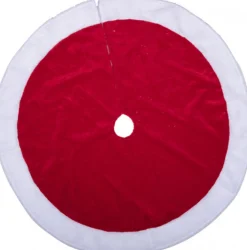 Christmas gifts Kerstboomstandaarden^Kerstboomrok - Kerstboom Kleed - Kerstversiering 100Cm - Rood/Wit