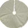 Decoris Kerstboomstandaarden^Kerstboomrok/Kerstboom Kleed Wit/Zilver 100 Cm - Kerstversiering - Kerstboom Rok/Rokken