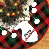 BTH Kerstboomstandaarden^Kerstboomrok Kerstkleed Kerstboomkleed Kerst Versiering Decoratie Kerstrok Kleed Vloerkleed Rendier 90Cm – 1 Stuk Rood, Rendier