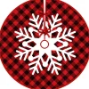 BTH Kerstboomstandaarden^Kerstboomrok Kerstkleed Kerstboomkleed Kerstversiering Kerstdecoratie Kleed Kerst Decoratie Rood Zwart - 90Cm Rood, Groen, Sneeuwvlok