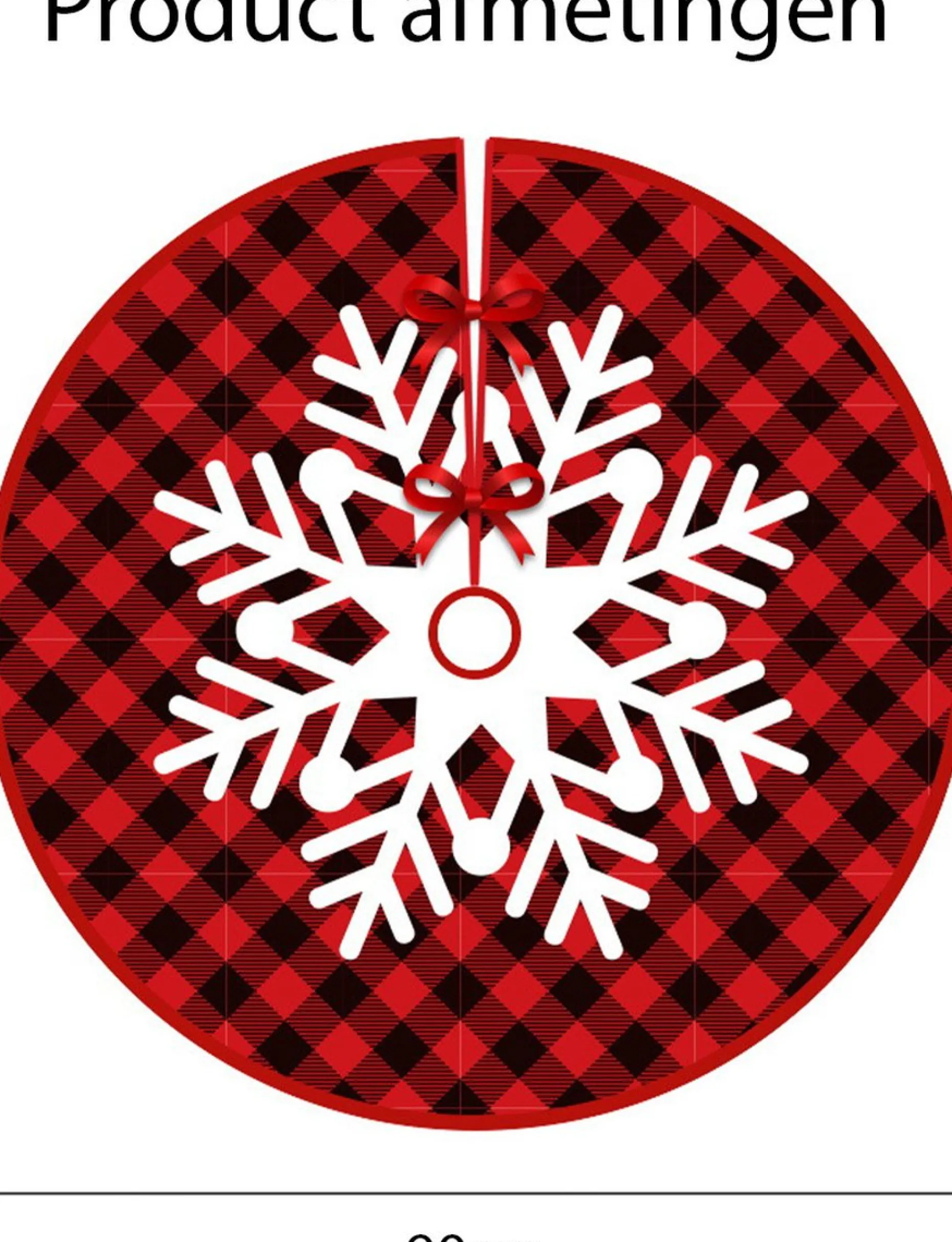 BTH Kerstboomstandaarden^Kerstboomrok Kerstkleed Kerstboomkleed Kerstversiering Kerstdecoratie Kleed Kerst Decoratie Rood Zwart - 90Cm Rood, Groen, Sneeuwvlok