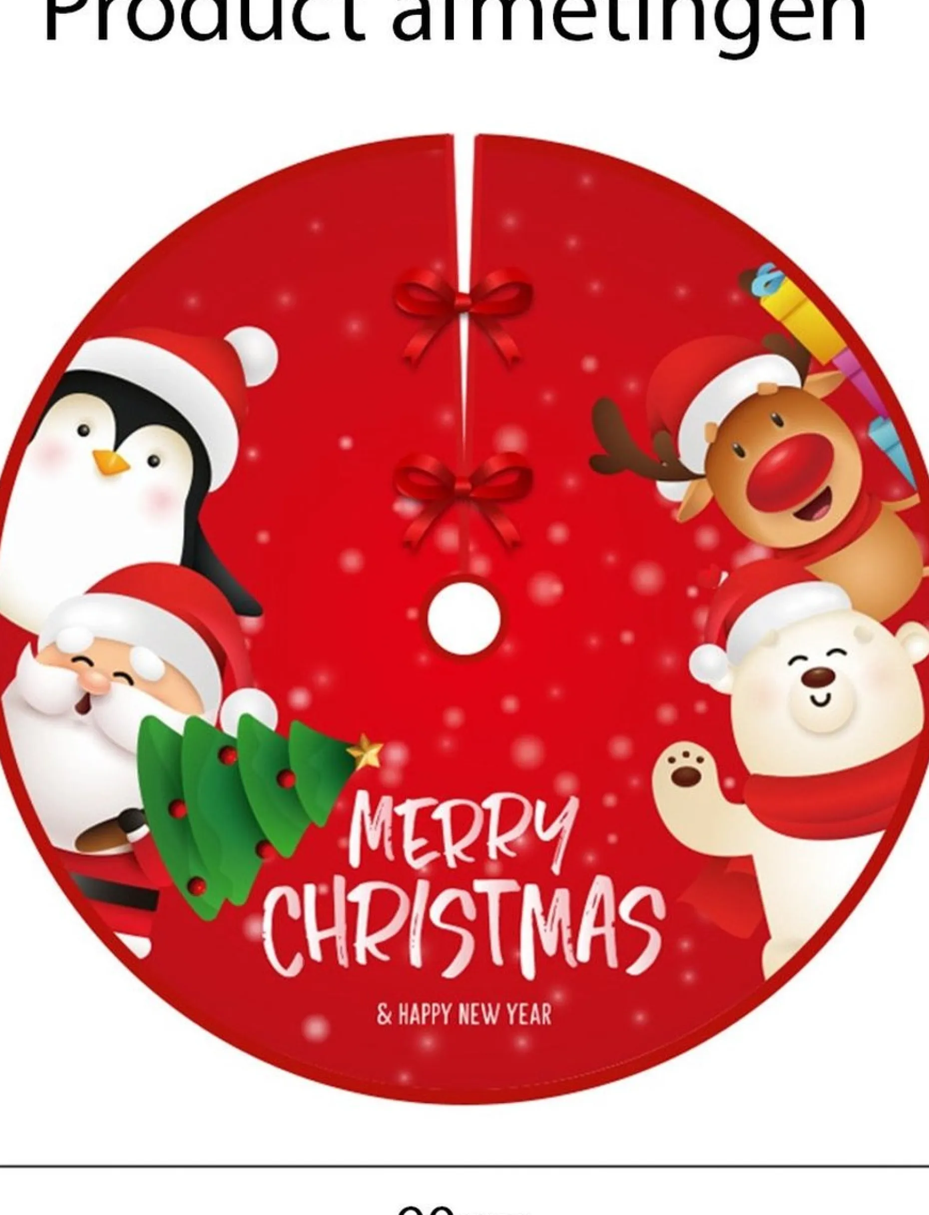 BTH Kerstboomstandaarden^Kerstboomrok Kerstkleed Kerstboomkleed Kerstversiering Kerstdecoratie Kleed Kerst Decoratie Merry Christmas Rood - 90Cm Rood, Merry Christmas2