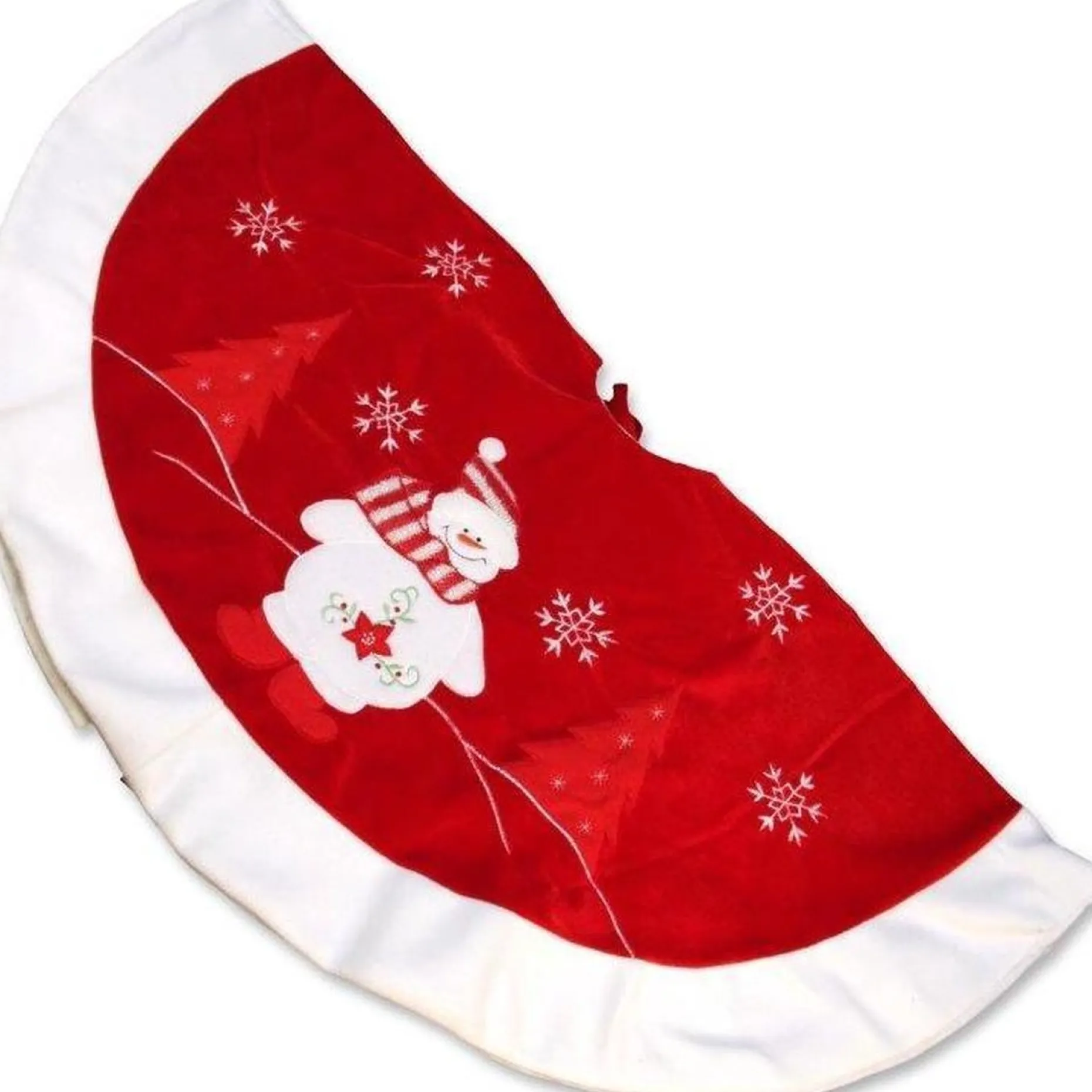 Unique Living Kerstboomstandaarden^Kerst Boomrok Red X-Mas Snowman