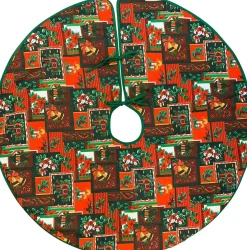 Lemetex Kerstboomstandaarden^Kerstboomrok - Treeskirt - Rood-Groen - Kerstprint