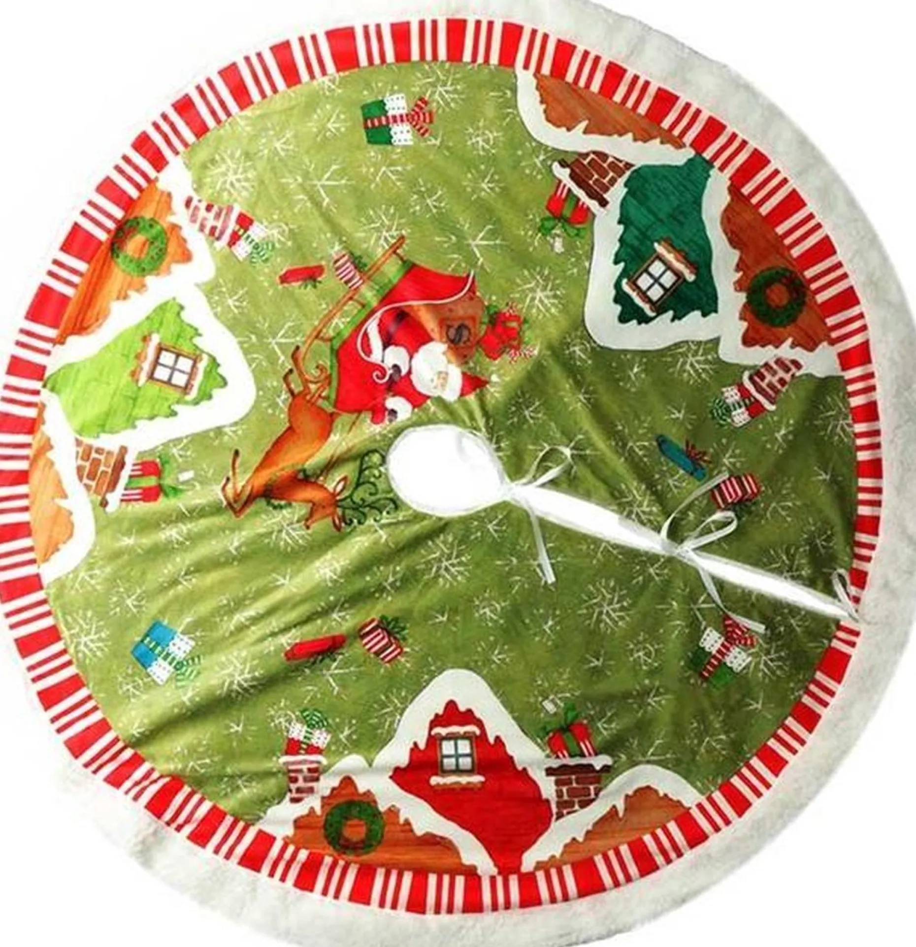 Unique Living Kerstboomstandaarden^Kerstboomrok / Treeskirt Xmas Time 122 O Cm Hohoho