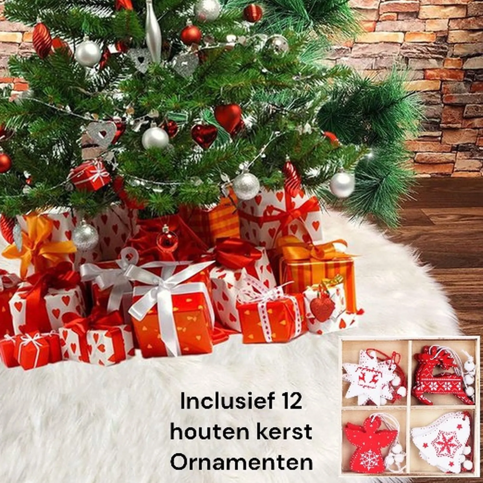 Deggo Kerstboomstandaarden^Kerstboomrok Wit Pluche, 90 Cm Boomrok Voor Kerstmis - Decoraties - Kerstboomkleed Om Kerstboomstandaard Af Te Dekken. Kerst - Kerstmis - Kerstboom