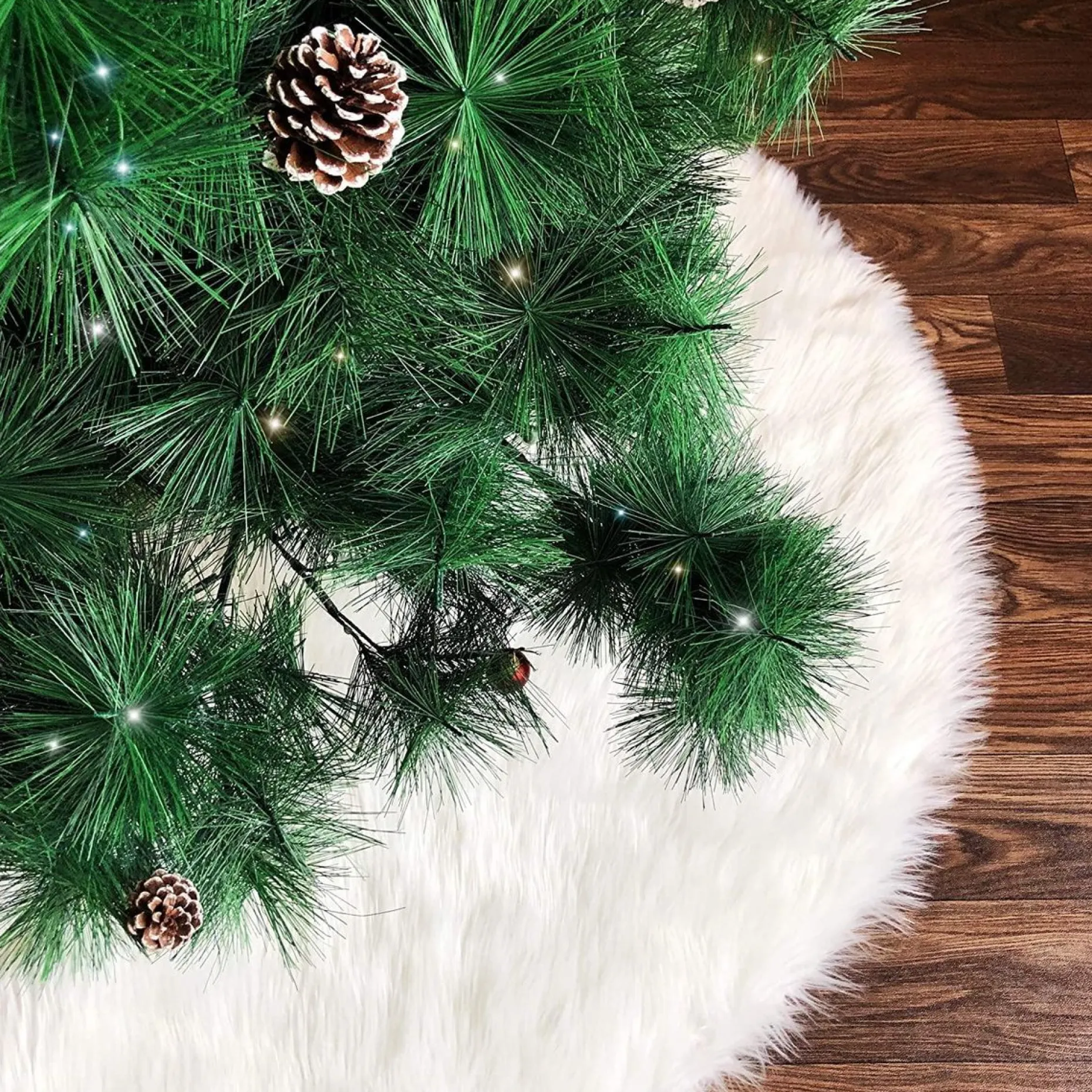 Deggo Kerstboomstandaarden^Kerstboomrok Wit Pluche, 90 Cm Boomrok Voor Kerstmis - Decoraties - Kerstboomkleed Om Kerstboomstandaard Af Te Dekken. Kerst - Kerstmis - Kerstboom
