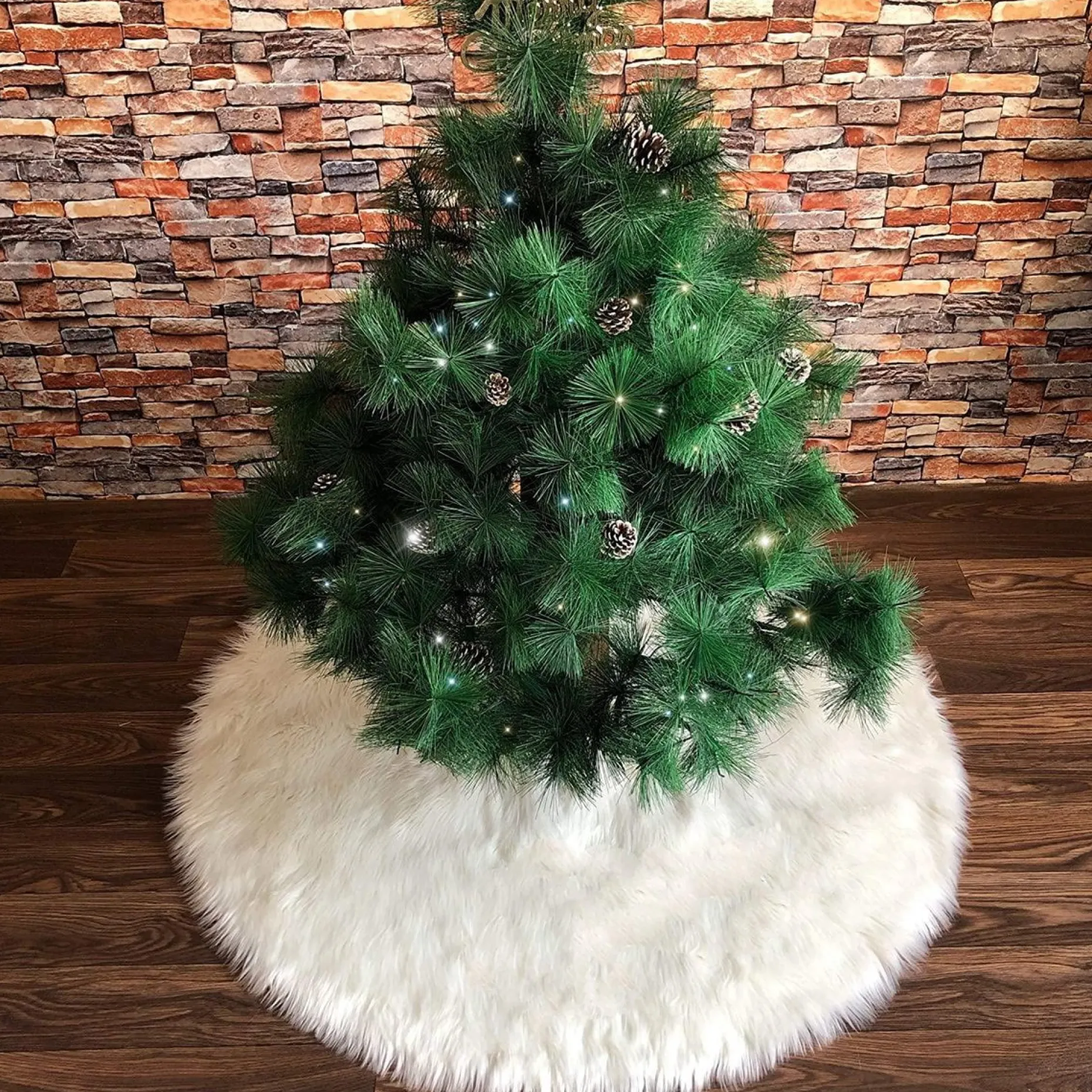 Deggo Kerstboomstandaarden^Kerstboomrok Wit Pluche, 90 Cm Boomrok Voor Kerstmis - Decoraties - Kerstboomkleed Om Kerstboomstandaard Af Te Dekken. Kerst - Kerstmis - Kerstboom
