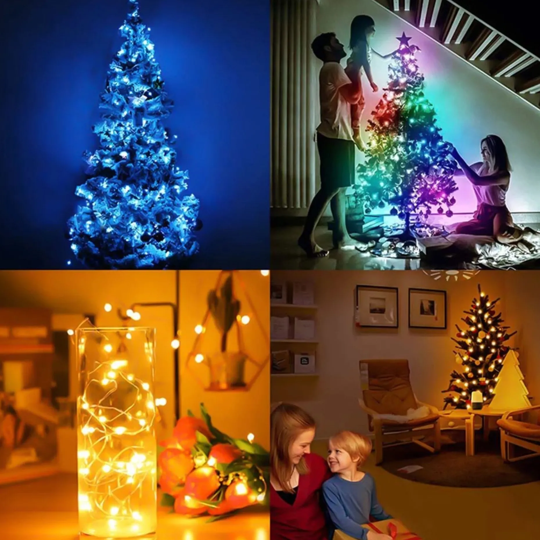 Merkloos Kerstboomverlichting^Kerstboomverlichting- Kerstverlichting - Led Verlichting - Smart Incl App + Usb - Kerstversiering - Kerstboom Licht