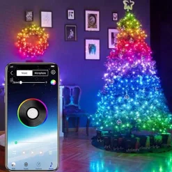 Merkloos Kerstboomverlichting^Kerstboomverlichting- Kerstverlichting - Led Verlichting - Smart Incl App + Usb - Kerstversiering - Kerstboom Licht