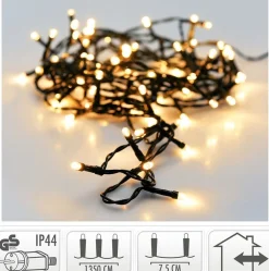 Merkloos Kerstboomverlichting^Kerstboomverlichting - 13,5 Meter - 180 Led's Binnen & Buiten