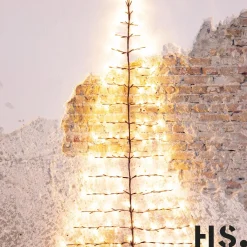 Home Society Decoratieve Kerstbomen^Kerstboom - Voor Aan De Muur - Inclusief Led Lampjes