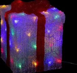 Fééric Lights and Christmas® Verlichte Kerstfiguren^Kerstcadeau Met 50 Meerkleurige Led-Lampjes