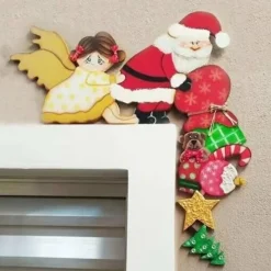 Merkloos Kerst - Decoratie - Kerstartikelen - Hoek - Winter - Kerstdecoratie - Muur - Home Decor - Engel - Kerstman - Cadeaus Outlet