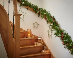 Decoris Kerst Dennenslinger/Dennenguirlande Groen Met Twinkelende Verlichting 270 Cm - Kerstslingers Met Kerstverlichting - Guirlandes Kerstversiering Best