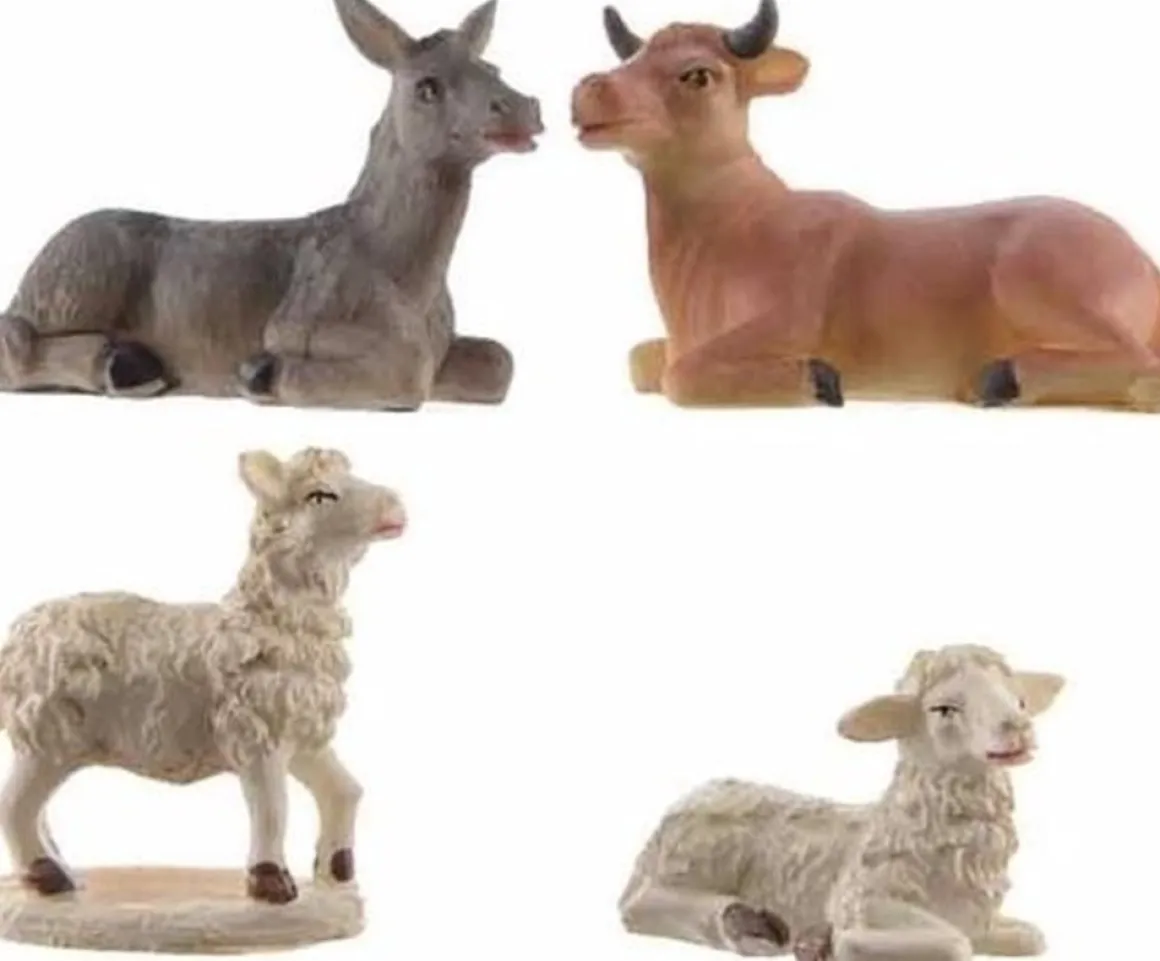 Decoris Kerst Dierenbeeldjes Van Polystone 9 Cm 8 Stuks Hot