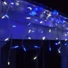 Generic Lichtgordijnen^Kerst Gordijn 4 Meter - Blauw / Wit