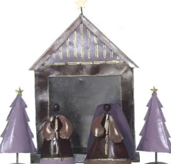 Fairtrade uit Indonesie Kerstgroepen - Meerdere Vormen - Metaal - Grijs, Bruin - 33X22X10 - Fairtrade - Sarana Best